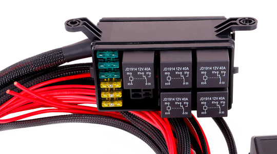 Relay and fusebox to simplify the MaxxECU flying lead installation.